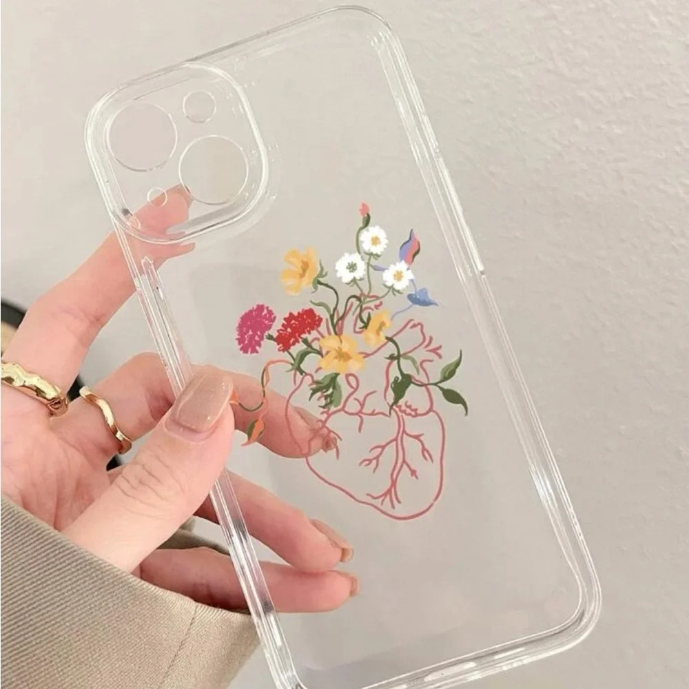 ⚠️Clearance iPhone 15/Pro/Pro Max Cute Flowers And Heart Phone Case - Picture 2 of 3